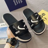 皮卡丘拖鞋男潮流夏季新款情侣防滑软底男士一字沙滩凉拖鞋女外穿 j091黑色 35-36