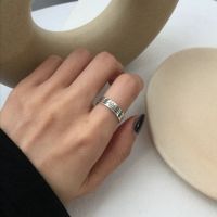 ins风字母情侣戒指男女一对韩版学生简约冷淡复古原宿闺蜜二人款 JZ15 双层希腊戒指 6号