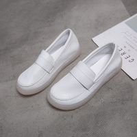 护士鞋女软底透气医院实习生防滑防臭不累脚2021新款平底小白鞋 白色（88款）标准码放心拍 标准码