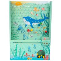 益智接球豆豆游戏机亲子互动桌面玩具儿童手眼协调能力专注力训练 益智接球器(海洋款)