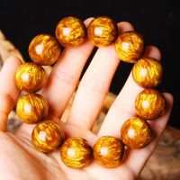 [送崖柏]天然金丝海柳手串男血柳黑珊瑚佛珠念珠文玩情侣女手链 1.2×17颗圆珠款