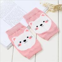 护膝儿童 儿童学步防摔护膝 护膝夏学走路 骑车护膝大童舞蹈护具 猫咪粉色 一双 3-15岁腿围16-36cm儿童