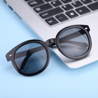 新款儿童太阳镜墨镜小孩眼镜男童女童宝宝防紫外线米丁遮阳眼镜 黑色 单副眼镜（不含配件）