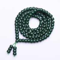 仿油青108颗多圈手链女佛珠念珠老型珠手串男情侣毛衣链手环 8MM多圈油青翡翠(送证书)