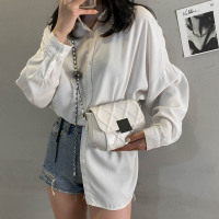 今年流行小包包女夏2021新款时尚百搭斜挎包高级感洋气迷你链条包 白色 收藏宝贝送小礼品