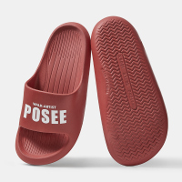 朴西夏季拖鞋家用洗澡防滑防臭家居室内软底情侣浴室居家凉拖鞋女 红色 35-36