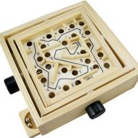 儿童智力迷宫玩具 木制亲子桌面游戏成人木质平衡专注力益智玩具 小号迷宫(25关)