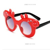 小猪佩奇儿童太阳镜男女童宝宝墨镜卡通夏日遮阳防紫外线小孩眼镜 小猪佩奇-红色