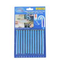 管道清洁疏通棒 去污魔力棒 下水道除臭神器家用浴缸厨房厕所地漏 一板装12根【疏通 除菌 除臭】