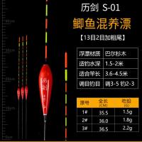 三支特价巴尔杉木鱼漂套装浮漂套装加粗尾醒目鲫鱼鲤鱼漂渔具用品 厉剑S01(巴尔杉两目加粗) 1号3支