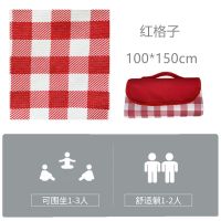 野餐垫子草坪地垫户外防潮防水野餐布加大加厚折叠便携春游野餐垫 红格子(网红) 1*1.5米(经济实用款)
