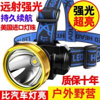 LED头灯强光充电超亮远射氙气头戴式户外防水手电筒钓鱼夜钓矿灯 1999万[白光]标配XP灯芯高亮