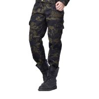 工作服男迷彩服套装男服装春秋加厚电焊汽修耐磨脏劳保服户外工装 黑鹰裤子 160(适合80-90斤)