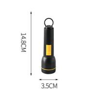 LED手电筒强光远射超亮家用手电户外手电简单耐用家居应急照明 迷你黑色(不含电池)