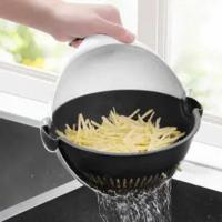 厨房多功能切菜神器土豆丝切丝器家用切菜器刨丝器沥水擦丝切片器 [升级无刀]单个沥水篮无