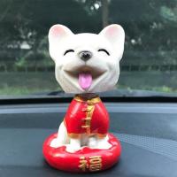 三不树桩娃娃树脂工艺品现代家居卧室视柜装饰品创意摆件生日礼物 牵狗娃娃