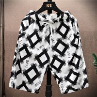 睡衣男夏季薄款短袖套装学生大码男士睡衣休闲仿真丝家居服男装潮 花开富贵 [单条-裤子] M [建议100斤内]