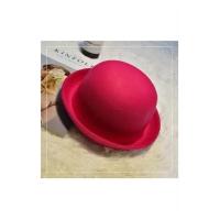 帽子女秋冬季盆帽女小礼帽女士秋冬天毛呢帽子休闲百搭英伦渔夫帽 小圆帽 可调节[头围56-58cm]