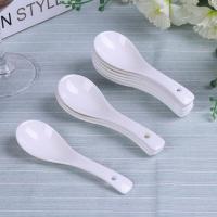 [10个]景德镇特价小汤勺陶瓷骨瓷家用小调羹小勺汤勺饭勺汤匙 纯白 10个小勺