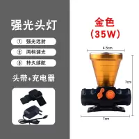led头灯强光可充电 远射黄光钓鱼头戴式手电筒户外夜钓疝气灯矿灯 白光源 [10W颜色随机]送充电头+头戴绳子