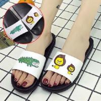 [ 下一单发二双]拖鞋家居情侣家居鞋夏室内外休闲拖 白色+白色[鳄鱼狮] 35码+35码