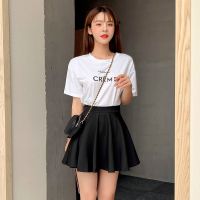 黑色半身短裙女2021春夏季新款百褶裙高腰a字裙显瘦大摆蓬蓬裙子 黑色 S 75-95