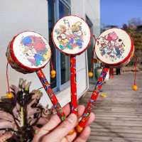 婴儿手摇铃玩具拨浪鼓益智早教3-12月宝宝玩具新生幼儿男女孩 颜色随机 拨浪鼓1个