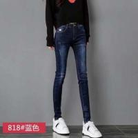 好质量高弹牛仔裤女春季韩版小脚裤长裤修身显瘦收腰猫爪痕铅笔裤 818蓝色高质量 25 建议80-88斤