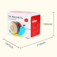 牵绳蜗牛带灯光音乐6月宝宝学爬步爬行玩具逗娃神器拉线走路伴侣 随机色(灯光音乐)配送电池