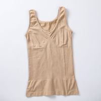 快瘦16斤产后高腰收腹瘦身衣女塑身瘦腰减肥收腹裤显瘦套装上衣 （上衣）杏色 M 适合80-105斤