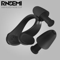 成人游泳鼻夹子防滑防水专业游泳耳塞鼻夹套装潜水装备鼻塞鼻夹器 耳塞鼻夹套装-黑色