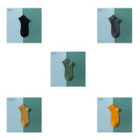 袜子男春夏薄款透气短袜吸汗防臭男士秋季棉袜夏季超薄网眼中筒袜 黑色+深灰+军绿+芥末黄+姜黄