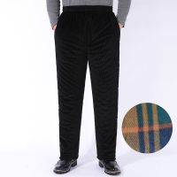 60-70-80岁中老年人外穿保暖裤棉裤男灯芯绒加厚冬季老人爸爸爷爷 黑色棉裤(绒里布) XL(建议腰围2尺---2尺3