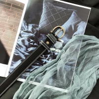 腰带男 韩版百搭简约裤腰带学生休闲复古潮流ins女士年轻人皮带 黑色 105cm