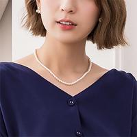 法式珍珠项链小香宫廷风旗袍锁骨链子复古颈链项圈装饰女士毛衣链 4MM迷你小珠(仿珍珠)