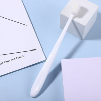 万根毛牙刷浓密软毛细毛成人情侣孕妇产后月子纳米小头家用组合装 白色平头款