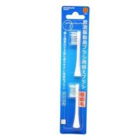 日本三洋本格电动牙刷超声波震动按摩防水极细毛软毛成人儿童电池 白色替换头两只