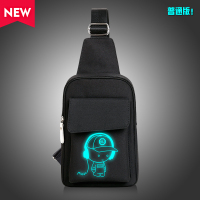 胸包男韩版ins潮牌嘻哈学生单肩包休闲百搭斜跨小背包男士斜挎包 小号戴帽音乐人(普通版)