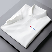 短袖T恤男士潮流夏季2021新款潮牌男装翻领polo衫半袖夏装上衣服 PO02白色 M