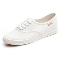 环球2021夏季新款文艺小白帆布鞋女韩版百搭单鞋学生低帮平底布鞋 白色 35 女款