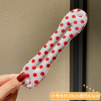 儿童丸子头盘发神器新款宝宝发圈夏季女童懒人盘发器小女孩扭扭夹 白底红点小号