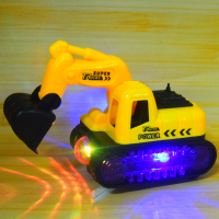 儿童益智玩具男孩1一2岁半宝宝两三女孩0小孩3到6早教智力多功能5 中号-电动挖掘机[黄色]送电池 灯光音乐万向轮