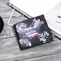 日韩版个性潮人男士短款钱包超薄青少年创意中学生卡通动漫小钱夹 魔兽