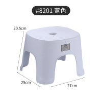 塑料板凳脚踏宝宝矮凳洗澡小凳子家用儿童凳卡通加厚防滑踩脚胶凳 8201 中号凳子 蓝色(宽27CM 高20.5 厘米)