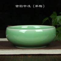 龙泉青瓷陶瓷创意烟灰缸欧式 多功能复古中冼 家居办公室摆件 弟窑梅子青