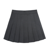 拾野森 夏装新款学院风高腰显瘦a字裙半身裙百褶裙学生短裙春秋 黑色 XS