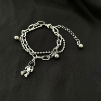 七夕情侣款宇航员双层手链女2021新款小众设计感学生闺蜜一对手饰 拥抱星星手链