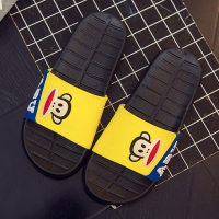 大嘴猴拖鞋夏季女浴室洗澡家居情侣拖鞋夏室内潮男女防滑拖鞋 540-X儿童黄色 180[内长18cm]