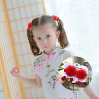 儿童发夹bb夹卡碎发 汗毛夹婴幼儿宝宝胎毛发卡女婴儿发夹不伤发 毛球2件套[平夹]