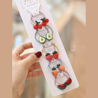 儿童发圈小号婴幼儿皮筋头绳女孩韩版不伤发宝宝女童头花发绳头饰 1甜美水果套